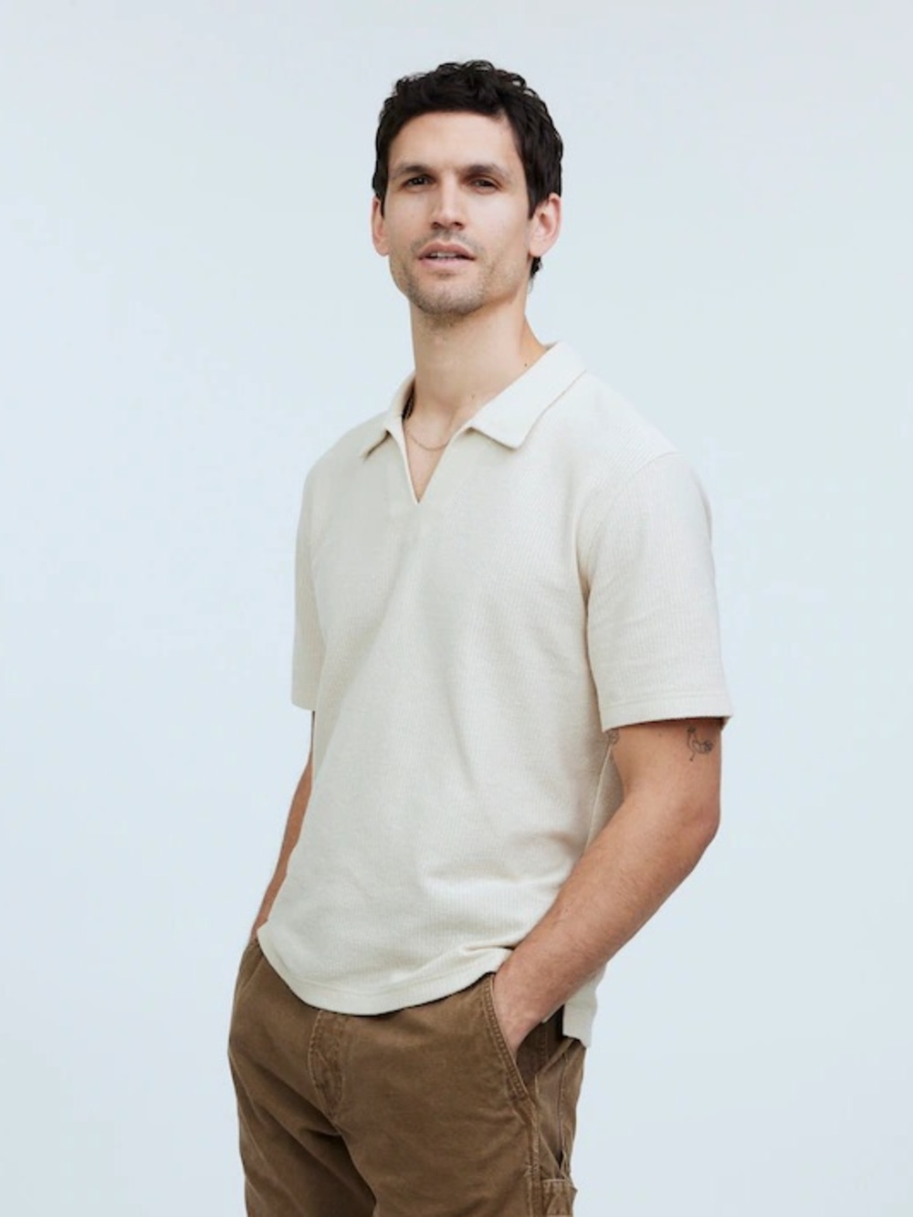Madewell Johnny-Collar Knit Polo Shirt Mens XL